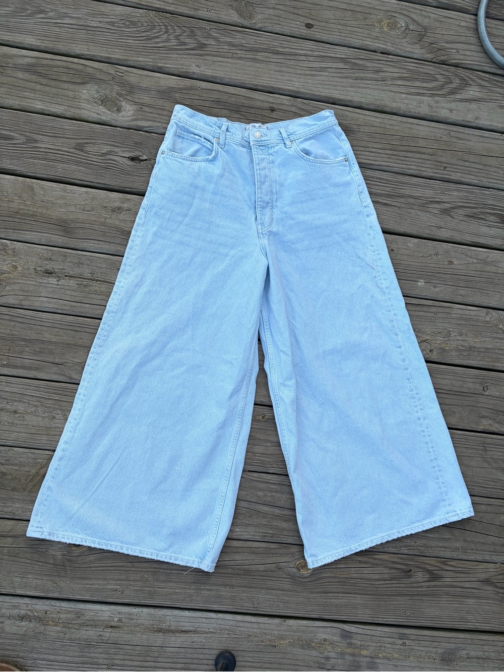We the Free Light Blue Wide-Leg Women's Jeans size 31